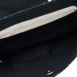 Pre Owned Chanel Black/White Quilted Leather Single Flap Bag