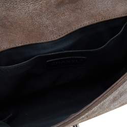 Pre Owned حقيبة شانيل بوي جلد نوبوك مبطن بني متوسطة 