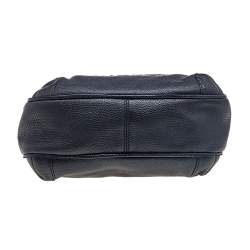 Pre Owned Chanel Black Grained Leather Tassel Hobo