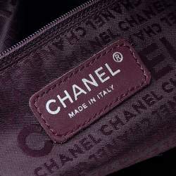 Pre Owned Chanel Off White Grained Leather Tassel Hobo