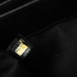 Pre Owned Chanel Black Quilted Leather Medium Vintage Triple Compartment Flap Bag