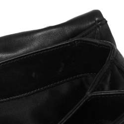 Pre Owned Chanel Black Quilted Leather Medium Vintage Triple Compartment Flap Bag