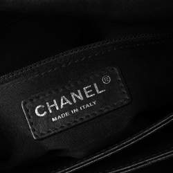 Pre Owned Chanel Black Quilted Leather Medium Vintage Triple Compartment Flap Bag