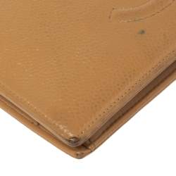 Chanel Beige Caviar Leather CC Cambon Wallet