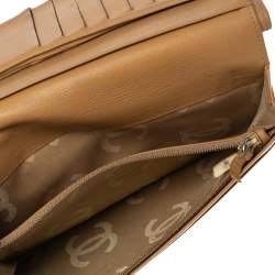 Chanel Beige Caviar Leather CC Cambon Wallet
