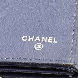 Pre Owned Chanel Lavender Quilted Leather CC Long Flap Wallet