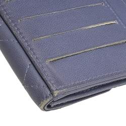 Pre Owned Chanel Lavender Quilted Leather CC Long Flap Wallet