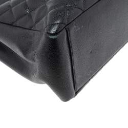 مملوكة مسبقًا Chanel Black Quilted Caviar Leather Grand Shopper Tote