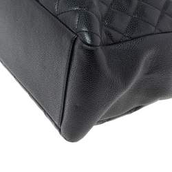 مملوكة مسبقًا Chanel Black Quilted Caviar Leather Grand Shopper Tote