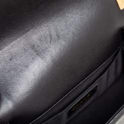 Pre Owned حقيبة بقلاب شانيل بوي جلد مبطن أسود بسلسلة صغيرة