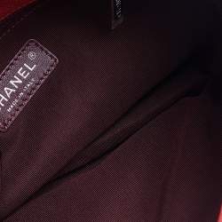 Pre Owned Chanel Orange Caviar Quilted Leather CC French Riviera Flap Bag