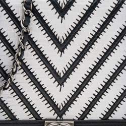 Chanel Multicolor Chevron Lizard Boy Wallet On Chain