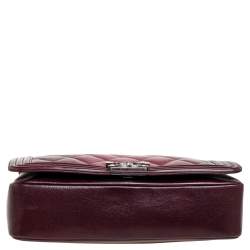 مملوكة مسبقًا حقيبة شانيل بوي جلد رصاصي مبطن كبيرة بقلاب