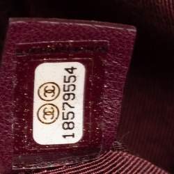 مملوكة مسبقًا حقيبة شانيل بوي جلد رصاصي مبطن كبيرة بقلاب