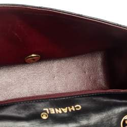 Pre Owned Chanel Black Quilted Leather Diana Flap Bag