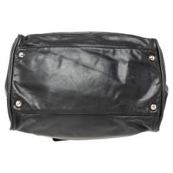 Pre Owned Chanel Black Leather Accordion Shoulder Bag