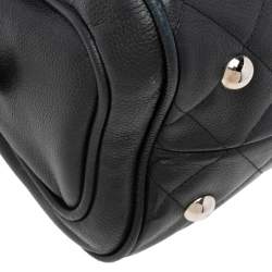 مملوكة مسبقًا حقيبة يد شانيل كراون سي سي جلد كافيار مبطن سوداء صغيرة