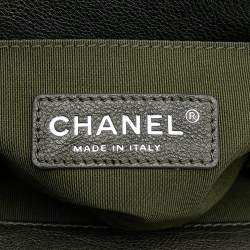 Pre Owned حقيبة شانيل بوي جلد مبطن أخضر بقلاب صغيرة