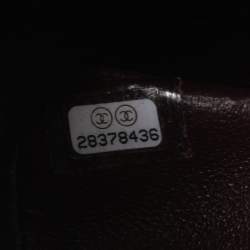 Pre Owned حقيبة شانيل كلاسيك جلد مبطن أسود بقلاب مزدوج متوسطة