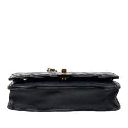 Pre Owned Chanel Black Quilted Leather Trendy CC Wallet On Chain