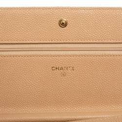 مملوكة مسبقًا محفظة بسلسلة شانيل بوي جلد مبطن أخضر