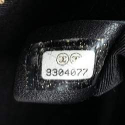 Pre Owned Chanel Black Quilted Caviar Leather CC Timeless Pochette Bag