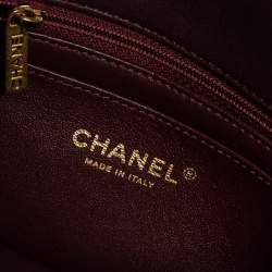 Pre Owned Chanel Burgundy Diagonal Quilted Leather Coco Jumbo Flap Bag