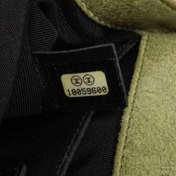 Pre Owned حقيبة شانيل تشيسترفيلد بادينغ بوي جلد نوبوك مبطن بني بقلاب صغيرة 