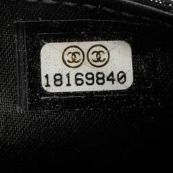Chanel Metallic Black Iridescent Canvas Edinburgh Wallet On Chain