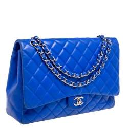 مملوكة مسبقًا Chanel Royal Blue Quilted Leather Maxi Classic Single Flap Bag