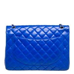مملوكة مسبقًا Chanel Royal Blue Quilted Leather Maxi Classic Single Flap Bag