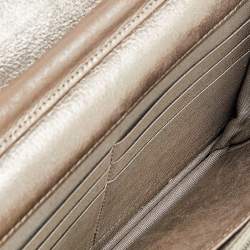 Pre Owned محفظة شانيل بوي جلد مبطن أخضر موس بسلسلة