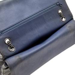 Chanel Blue Quilted Leather Wild Stitch Reissue 2.55 Classic 227 Double Flap Bag