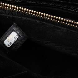 Pre Owned Chanel Black/Burgundy Caviar Leather Medium Coco Top Handle Bag