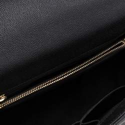Pre Owned Chanel Black/Burgundy Caviar Leather Medium Coco Top Handle Bag