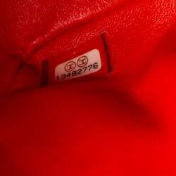 مملوكة مسبقًا Chanel Orange Chevron Patent Leather Jumbo Classic Single Flap Bag