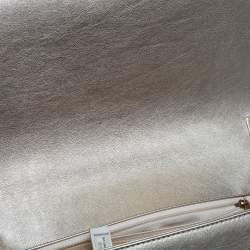 Pre Owned حقيبة شانيل بوي نيو جلد مخرمة ذهبية ميتالك متوسطة