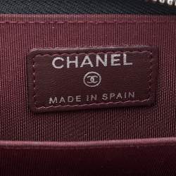 Pre Owned Chanel Black Quilted Leather Zipped Coin Purse