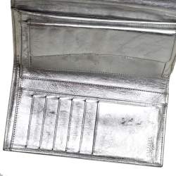 Chanel Silver Quilted Laminated Leather Reissue Trifold Wallet