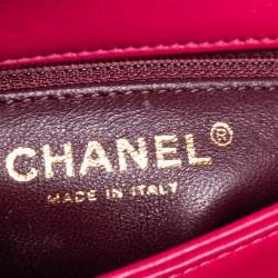 Pre Owned Chanel Pink Quilted Leather Small Trendy CC Flap Top Handle Bag