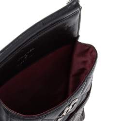 Pre Owned حقيبة كلتش شانيل سي سي ويتر جلد أسود مبطن بسلسلة