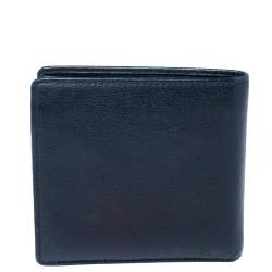 مملوكة مسبقًا Chanel Dark Blue Leather CC Camellia Bifold Wallet