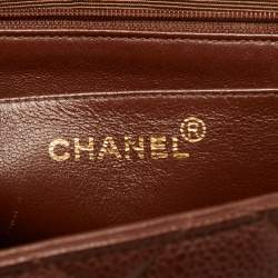 Pre Owned Chanel Dark Brown Quilted Leather Vintage Kelly Top Handle Bag