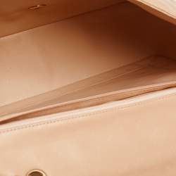 Pre Owned Chanel Beige Quilted Leather Jumbo Classic Single Flap Bag