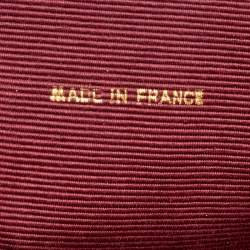 مملوكة مسبقًا حقيبة كتف شانيل هالف مون فينتدج جلد مبطن كحلي داكن 