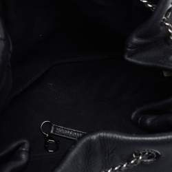Pre Owned Chanel Black Chevron Leather Small Urban Spirit Bucket Bag