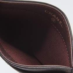 مملوكة مسبقًا Chanel Black Quilted Leather CC Card Holder