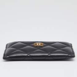 مملوكة مسبقًا Chanel Black Quilted Leather CC Card Holder