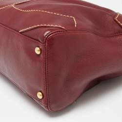 Pre Owned Chanel Red Leather Suprique CC Hobo
