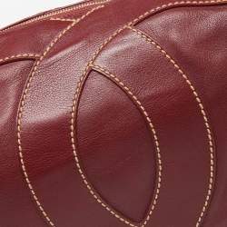 Pre Owned Chanel Red Leather Suprique CC Hobo